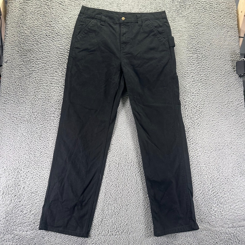 Brahma Pant Mens 34x34 Black Cotton Carpenter Straight Workwear Utility Stretch